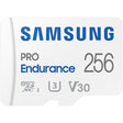 Samsung Pro Endurance 256 GB microSDXC (2022) Speicherkarte (weiß, UHS-I U3, Klasse 10, V30, inkl. SD-Adapter)