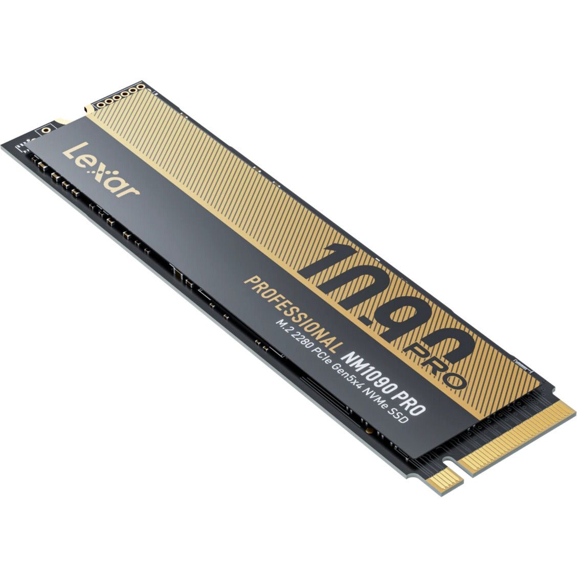 Lexar nm1090 pro 4 TB SSD (Schwarzgold, m.2 2280, PCIe gen 5x4)
