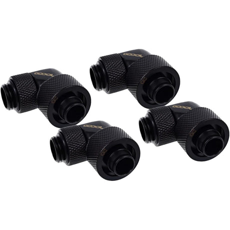Alphacool Eiszapfen 16 10mm Schraubdüse 90° drehbar G1 4 Anschluss (schwarz, 4 Stück)