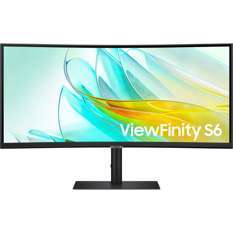 Samsung viewfinity s6 s65uc 34 curved ultrawide monitor (zwart, 1x displayport, 1x hdmi, 1x usb-c, 3x usb-a, 1x rj-45)