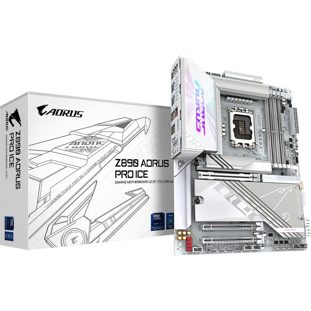 Gigabyte Z890 Aorus Pro Ice, ATX, LGA1851, Intel® Core™ Ultra, 4x DDR5, 5 GBE, Wi-Fi 7, USB 4