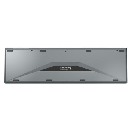 Cherry KW 9100 Slim, Tastatur (Schwarz Silber, EU-Layout (QWERTY), Scherenschalter, ABS, USB-C, 2,4 GHz, Bluetooth)