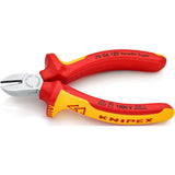 Knipex Seitenschneider verchromt isoliert mit Mehrkomponentengriffen, VDE-geprüft 125 mm - 7006125