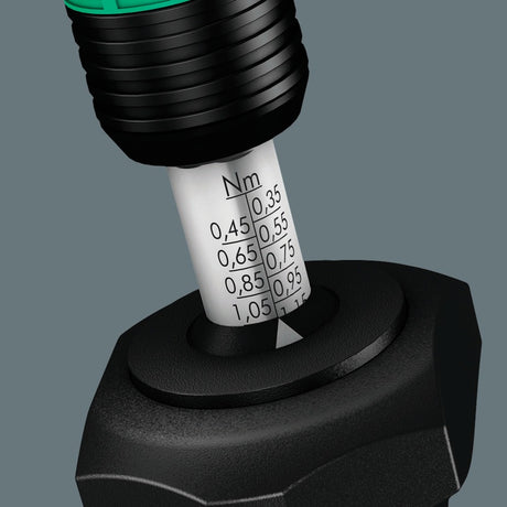 Wera 7440 41 42 Kraftform Drehmomentschraubendreher-Set 0,3-6,0 nm (schwarz grün, 27-teilig, mit Rapidaptor Schnellspannbohrfutter)