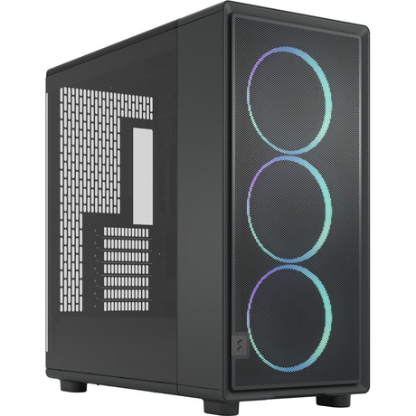 Fractal Design Epoch XL TG RGB Midi-Tower-Gehäuse (schwarz | 2x USB-A | 1x USB-C | RGB | gehärtetes Glas)