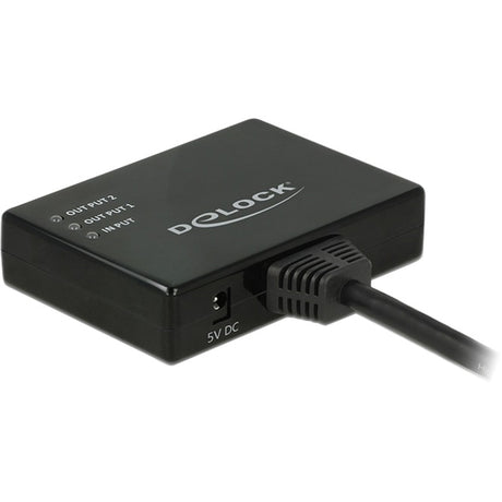Delock 1x HDMI in > 2x HDMI out HDMI Splitter (schwarz, 60 Zentimeter, 4k)