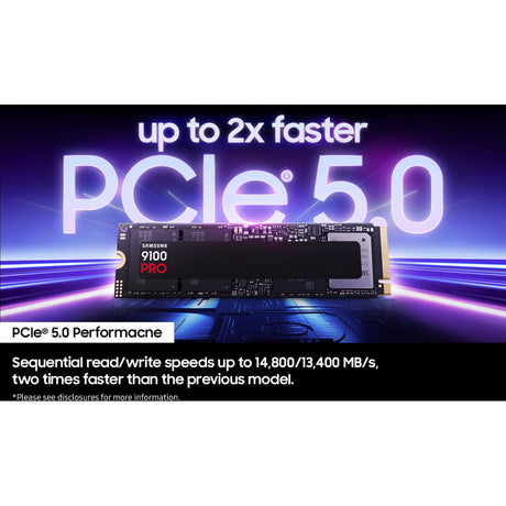 Samsung mz-vap1t0bw 9100 pro pcie® 5.0 nvme™ m.2 SSD – 1 TB, 1 TB, M.2, 14700 MB s