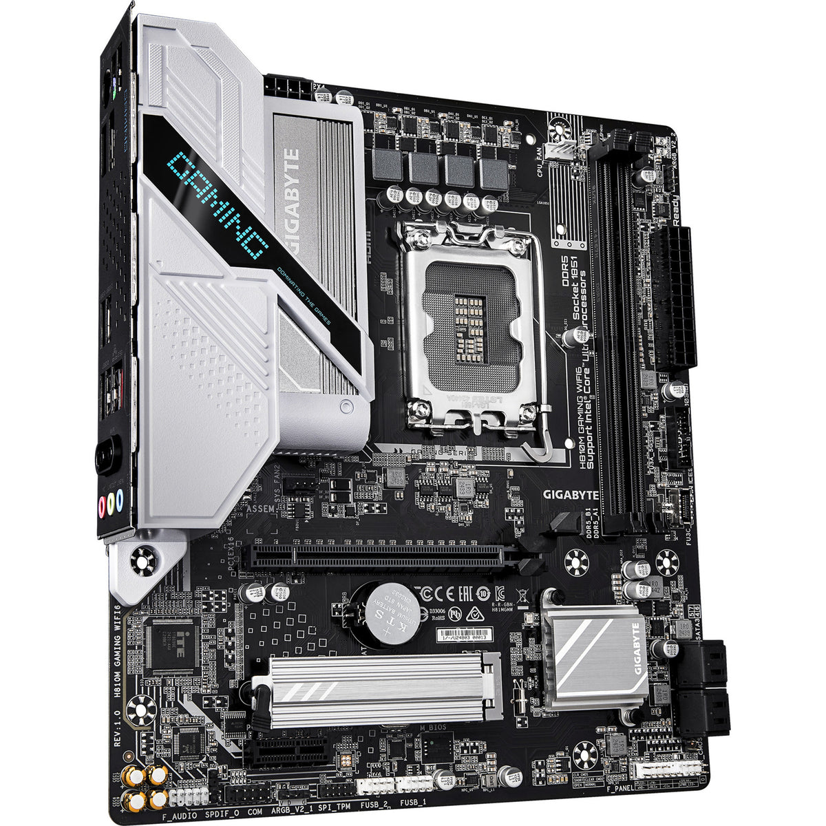 Gigabyte h810m gaming wifi6 socket 1851 moederbord (raid, gb-lan, sound, µatx)
