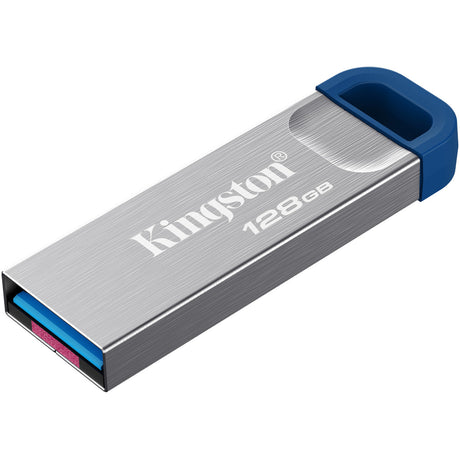 Kingston datatraveler kyson usb flash drive 128 gb usb-stick (zilver blauw, usb-a 3.2 (5 gbit s))
