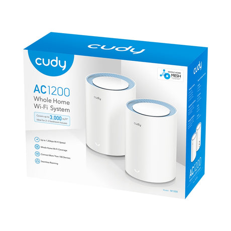 Cudy AC1200 Mesh-WLAN-System (2er-Pack) Mesh-Router (weiß)