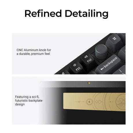 Keychron Q3 Ultra-M4 8K kabellose, benutzerdefinierte mechanische Tastatur (schwarz, US-Layout (QWERTY), Seidenpom-Banane, 80 % (TKL), RGB, Hot-Swap, 8K, 2,4 GHz | Bluetooth 5.2 | USB-C)