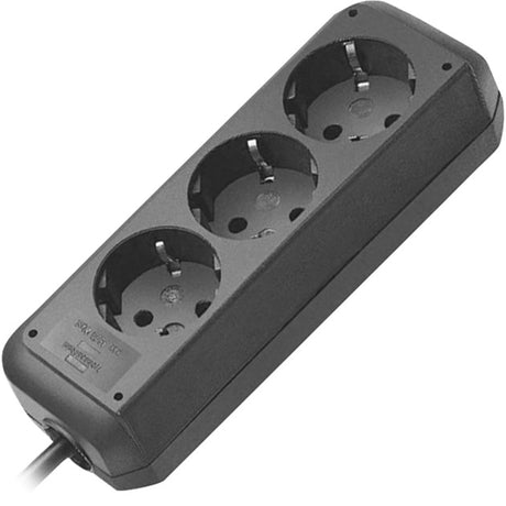 Brennerstuhl eco-line Steckdosenleiste 3x Steckdosenleiste (schwarz, 1158620015, für 3 Stecker)