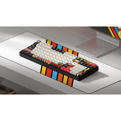 Iqunix F97 Graffiti Diary kabellose mechanische Tastatur (schwarz, US-Layout (QWERTY), Cherry MX Silent Red, 96 %, RGB-LEDs, Hot-Swap-fähig, PBT, 2,4 GHz | Bluetooth 5.1 | USB-C)