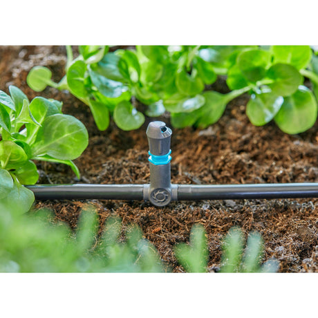 Gardena T-Stück für Sprinkler Endtropfer 4,6 mm (3 16 ) Anschluss (dunkelgrau, 5 Stück)