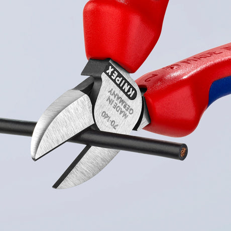 Knipex Seitenschneider 70 02 140 Schneidzange (rot blau)