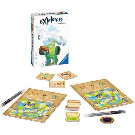 Ravensburger Explorers Brettspiel (englisch, 1 – 4 Spieler, 20 – 30 Minuten, ab 8 Jahren)