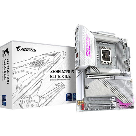 Gigabyte Z890 A Elite X Ice, ATX, LGA1851, Intel® Core™ Ultra, 4x DDR5, 2,5 GBE, Wi-Fi 7, USB4