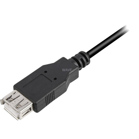 Sharkoon USB 2.0 Verlängerungskabel (schwarz, 3 Meter, doppelte Abschirmung)