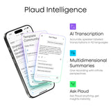 Plaud note pro dicteerapparaat (zilver, 64 gb, bluetooth (ble 5.4), dual-band wi-fi (2.4ghz 5ghz))