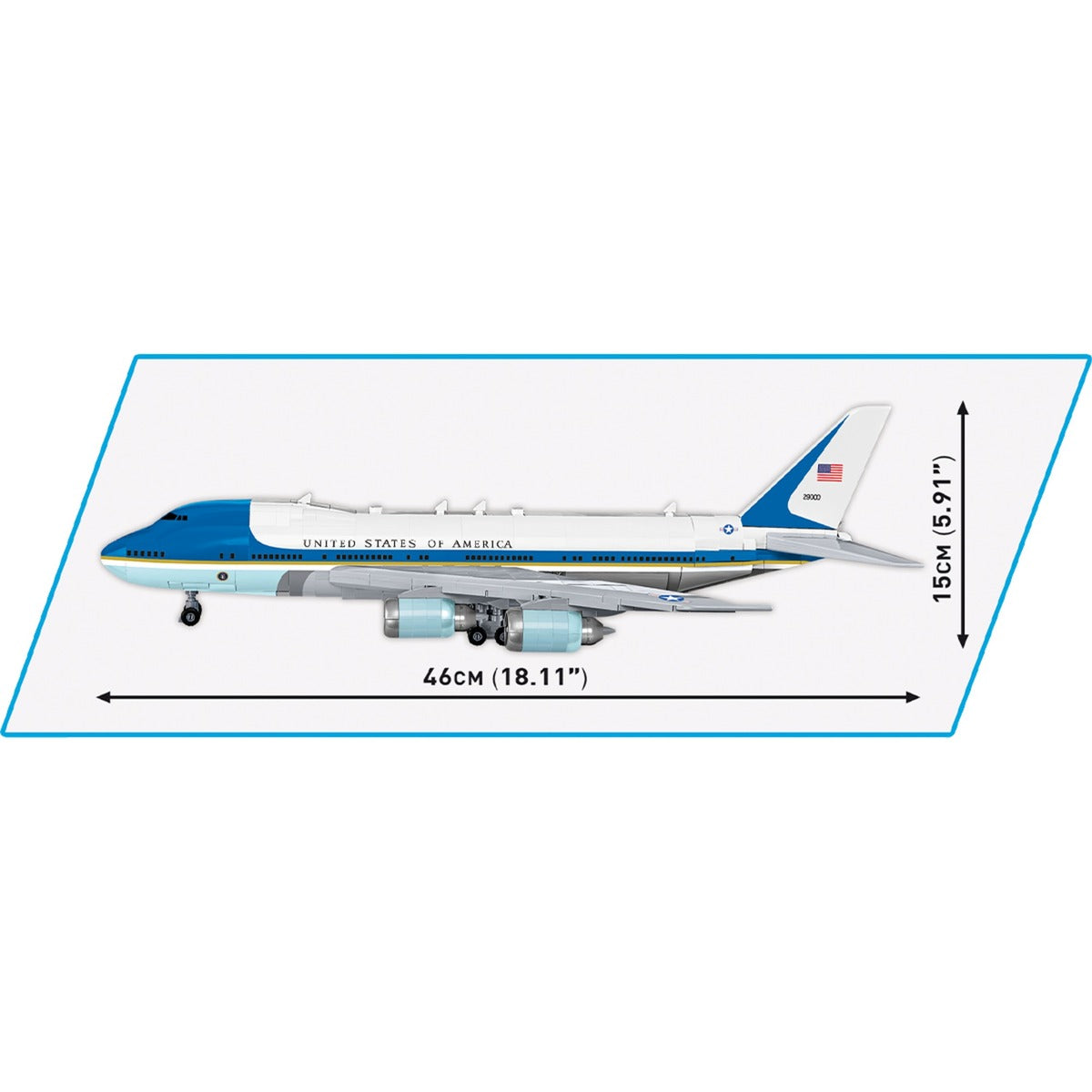 Cobi boeing 747 air force one constructiespeelgoed (schaal 1:144)