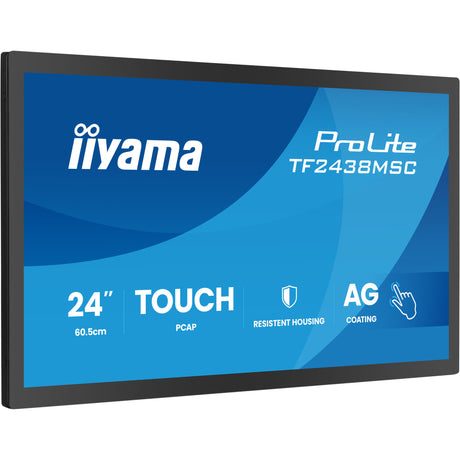 Iiyama Prolite TF2438MSC-B2 23,8-Monitor (schwarz, 120 Hz, HDMI, Display-Port, Audio, USB, Touch)