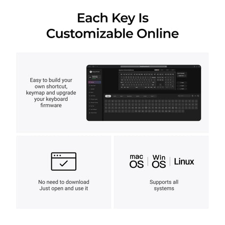 Keychron v6 ultra 8k wireless custom mechanical keyboard (zwart, us lay-out (qwerty), silk pom red, 100%, rgb, hot swap, 2.4 ghz | bluetooth 5.3 | usb-c)