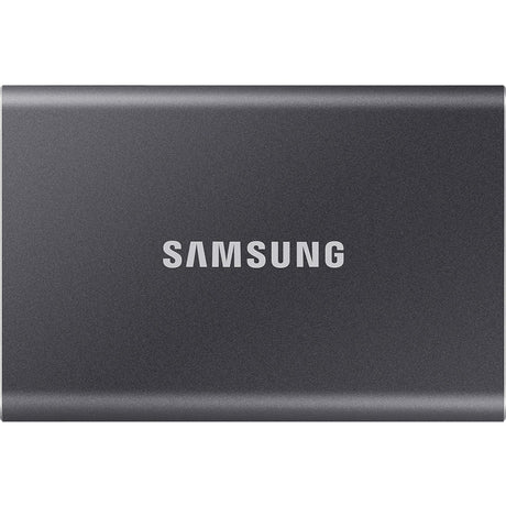 Externes SSD-Laufwerk Samsung grau 57 mm x 85 mm x 8 mm