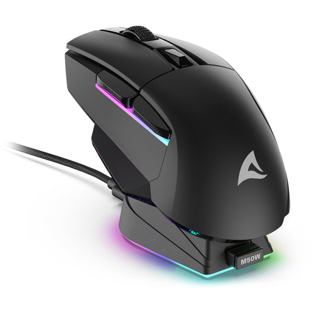 Sharkoon Skiller SGM50W Gaming-Maus (schwarz, 400–6400 dpi, RGB-LEDs)