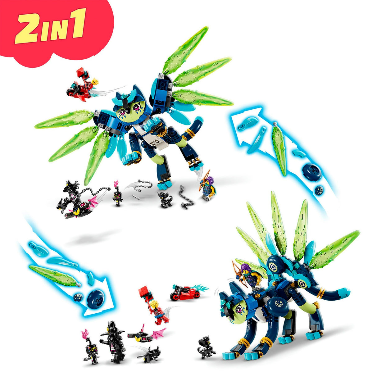 Lego Dreamzzz – Bauspielzeug „Zoey und Zian, die Katzeneule“ (71476)