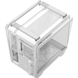 Asus TUF Gaming GT502 Horizon ArGB Midi-Tower-Gehäuse (weiß | 3x USB-A | 1x USB-C | gehärtetes Glas)