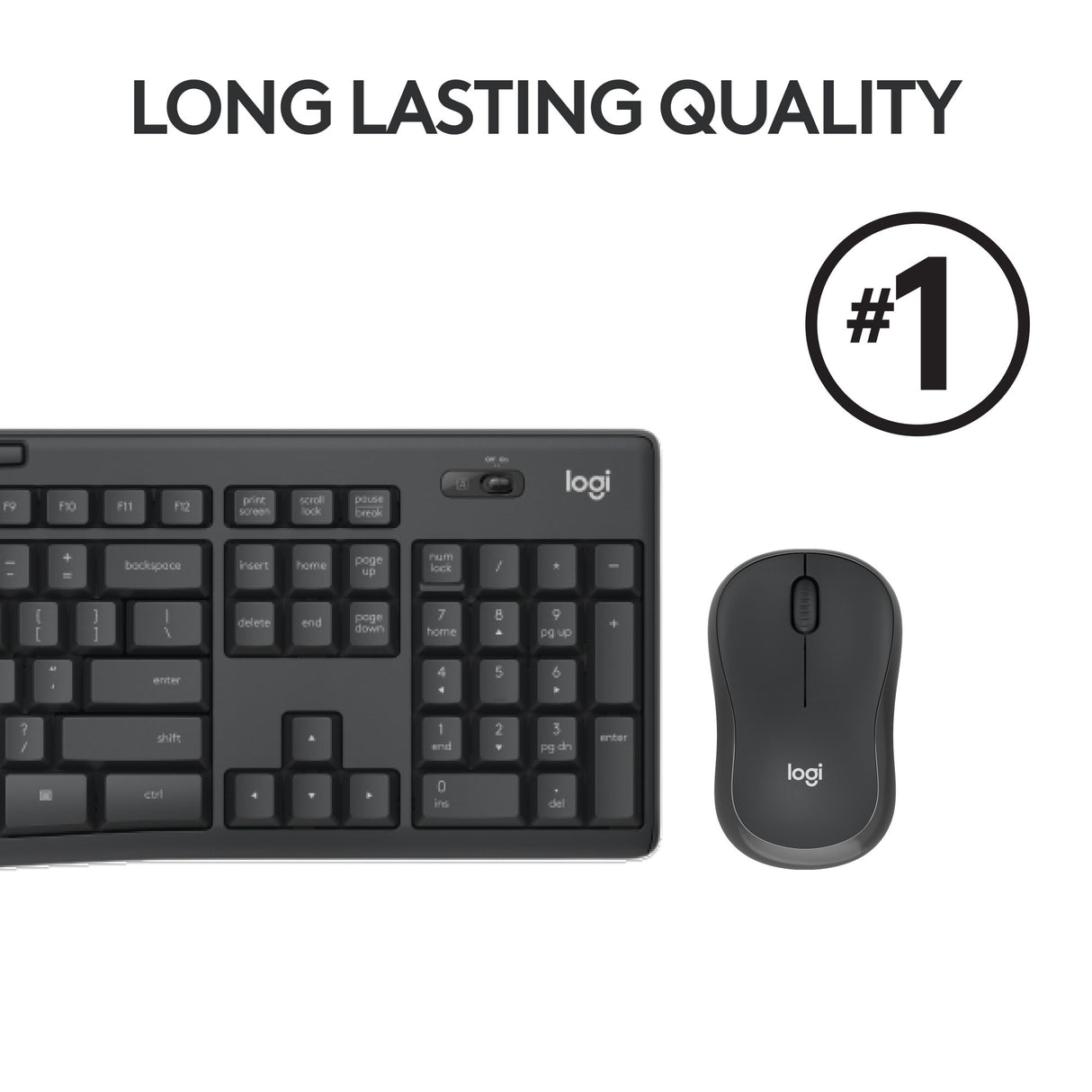 Logitech MK295 Stille drahtlose Tastatur und Mauskombination