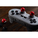 8bitdo pro 3 Bluetooth-Gamepad (hellgrau rot, Switch 1 2, PC, Android, 2,4 GHz Bluetooth USB)