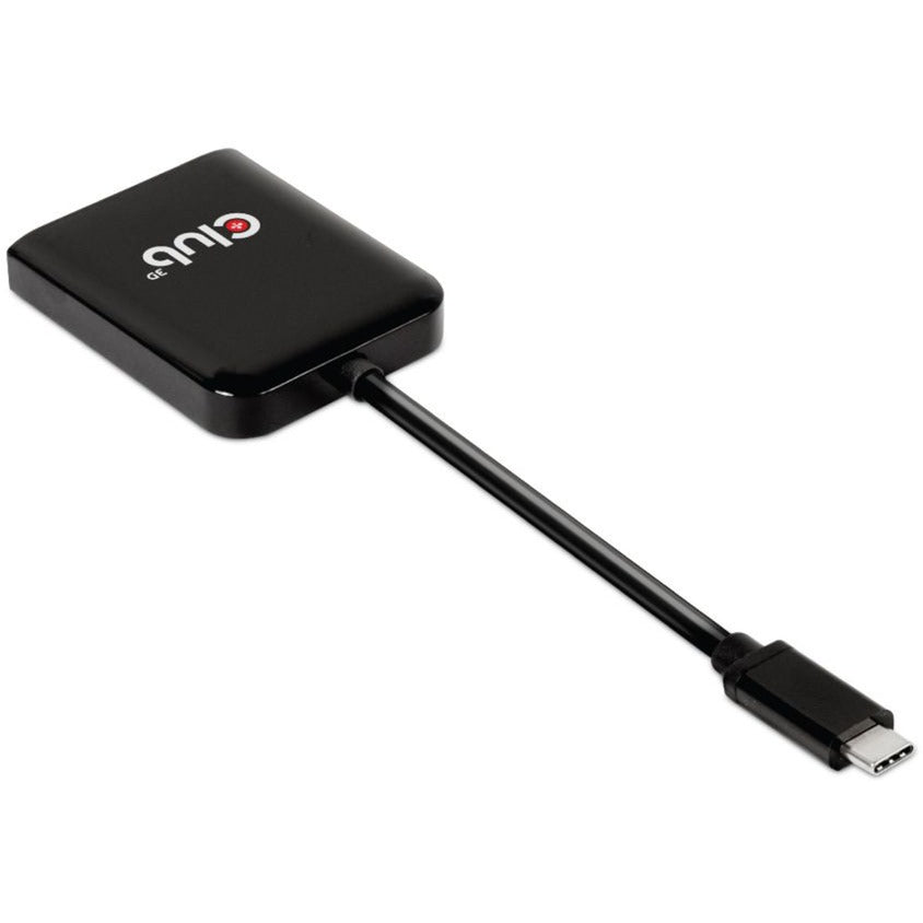 Club 3D USB 3.2 Gen2 Typ-C (DP Alt-Modus) zu DisplayPort Dual Monitor 4K60Hz M F MST Hub DisplayPort Splitter (Schwarz)
