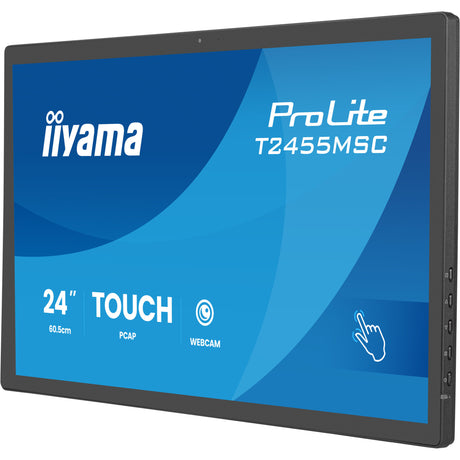 Iiyama Prolite T2455MSC-B2 23,8 Zoll Touchscreen-Monitor (schwarz, 120 Hz, HDMI, Displayport, Audio, USB, Webcam, Touch)