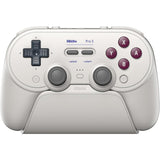 8bitdo pro 3 Bluetooth-Gamepad (hellgrau rot, Switch 1 2, PC, Android, 2,4 GHz Bluetooth USB)