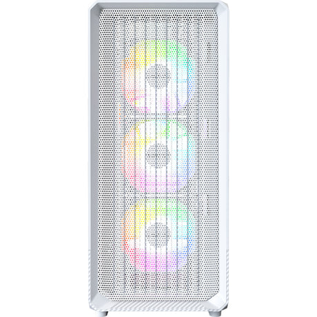 Montech x5 Midi-Tower-Gehäuse (weiß | 2x USB-A | 1x USB-C | gehärtetes Glas)