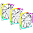 Montech ax120 fan pwm 3er-Pack RGB-Gehäuselüfter (weiß, 3 Stück, 120 x 120 x 25 mm)