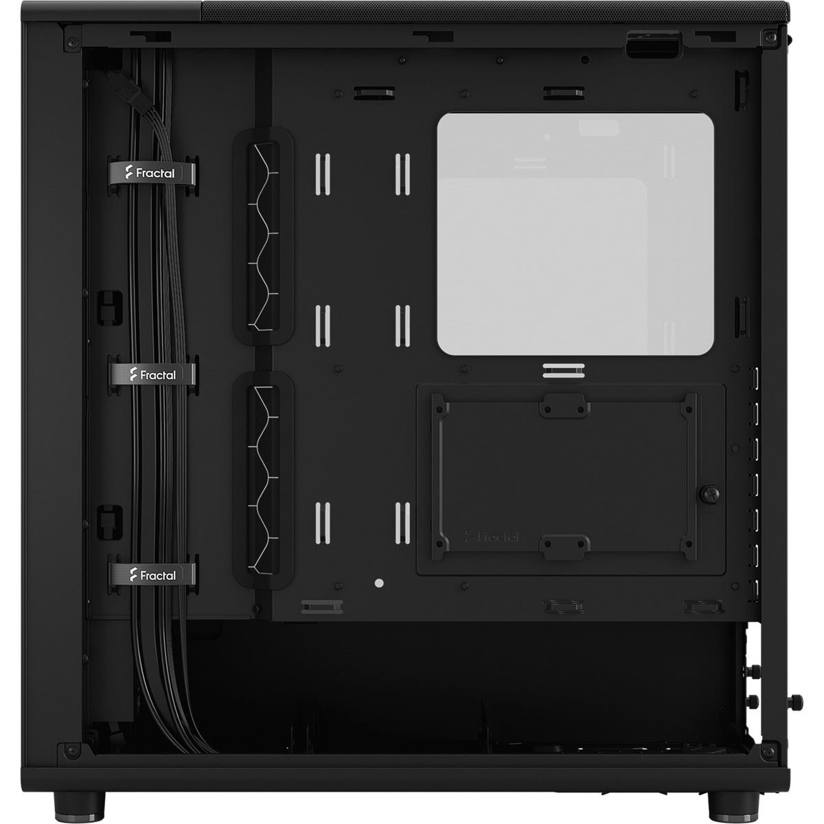 Fractal Design North – Momentum Edition Midi-Tower-Gehäuse (schwarze Holzfarbe | 2x USB-A | 1x USB-C | gehärtetes Glas)
