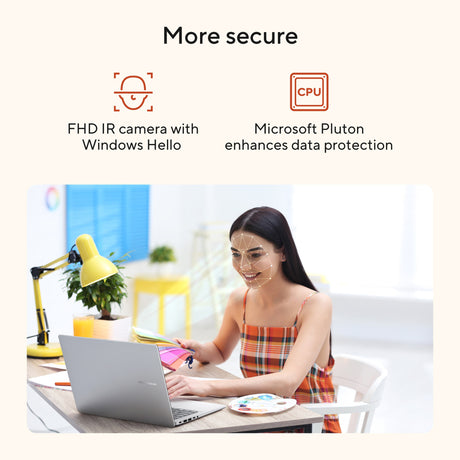 Asus vivobook 14 m1407ga-ly012w 14 Copilot+ Laptop (Silber | Ryzen AI 7 445 | Radeon 840m | 16 GB | 512 GD SSD)