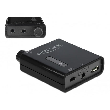 Delock tragbarer Stereo-Kopfhörerverstärker (schwarz)