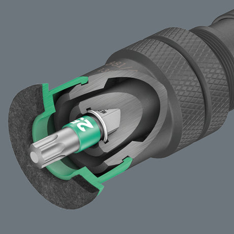 Wera 881 4 1 sb afstandshouder met variabele schroefdiepte instelling, 1 4 x 95 mm bit (zwart groen)
