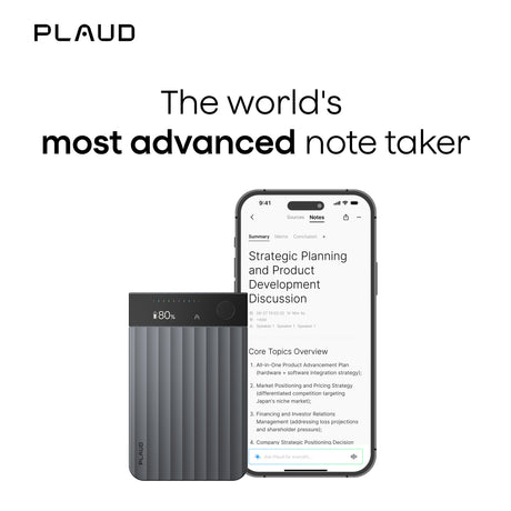 Plaud Note Pro Diktiergerät (schwarz, 64 GB, Bluetooth (BLE 5.4), Dualband-WLAN (2,4 GHz 5 GHz))