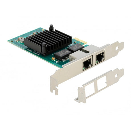 Delock PCI Express X1 Karte 2 x RJ45 Gigabit LAN i350 Netzwerkadapter