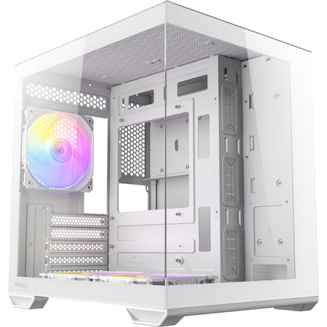 Antec cx60m argb Mini-Tower-Gehäuse (weiß | 3x USB-A | RGB | gehärtetes Glas)