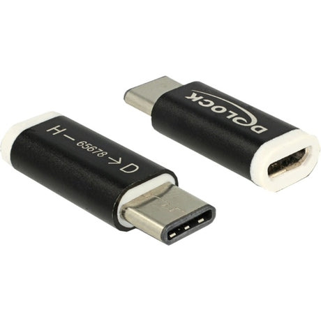 Delock Adapter USB 2.0 C - Micro USB (schwarz, 65678)