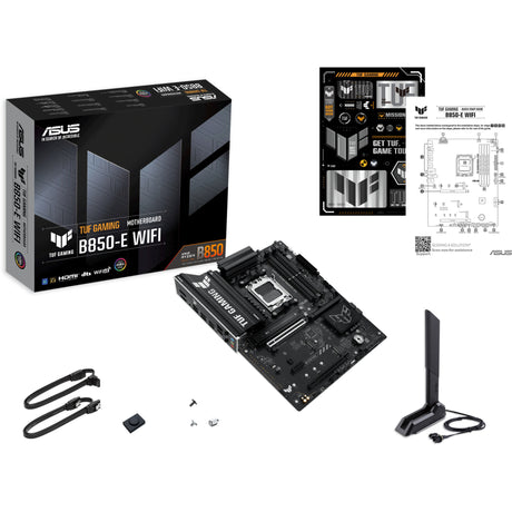 Asus tuf gaming b850-e wifi socket am5 moederbord (zwart, raid, 2.5gb-lan, wi-fi 6e, bt, sound, atx)