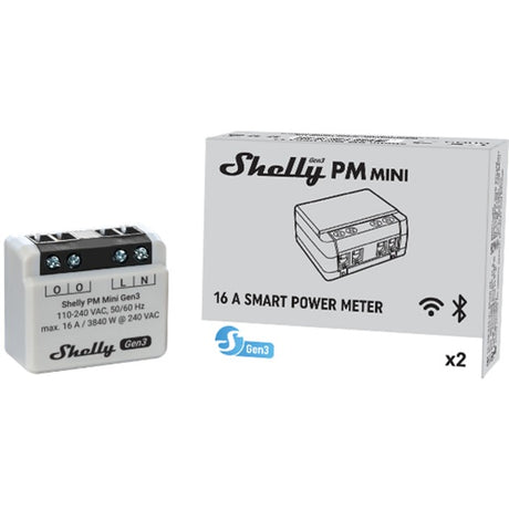 Shelly PM Mini Gen3 Messgerät (Bluetooth 4.2, WLAN)