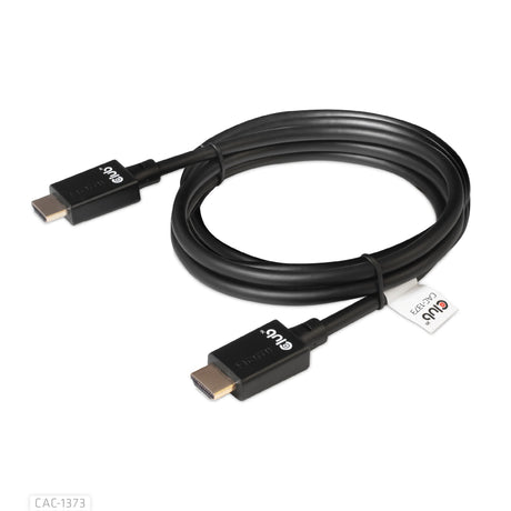 Club 3D Ultra-High-Speed-HDMI-2.1-Stecker-Stecker-Kabel (schwarz, 4 Meter, 4K 120 Hz, 8K 60 Hz, 48 Gbit/s)