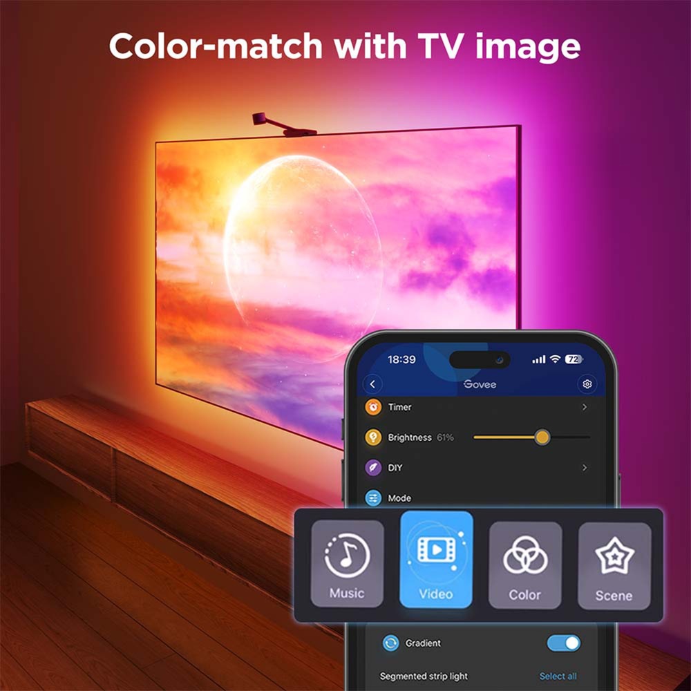 Govee Smart TV Lighting Matter – 55-65 Zoll Hintergrundbeleuchtung 3s – Netflix-Edition