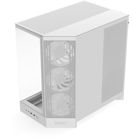 Nzxt H9 Flow RGB Midi-Tower-Gehäuse (weiß (matt) | 2x USB-A | 1x USB-C | RGB | gehärtetes Glas)